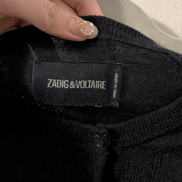 Zadig and Voltaire navy blue wool cardigan - Picture 6 of 11